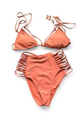 Forever 21 Caged Strappy High Waisted Bikini Set (S/M)